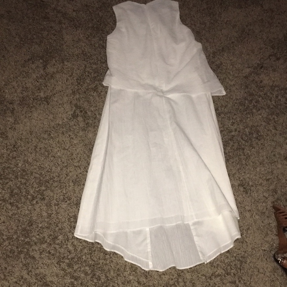 RAG & BONE WHITE 100% COTTON FERNAY LINED LAYERED ASYMMETRIC FRONT DRESS - Picture 12 of 12